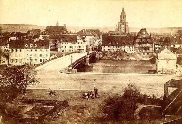 Neue und alte Neckarbrücke; 1867
(Stadtarchiv Heilbronn)