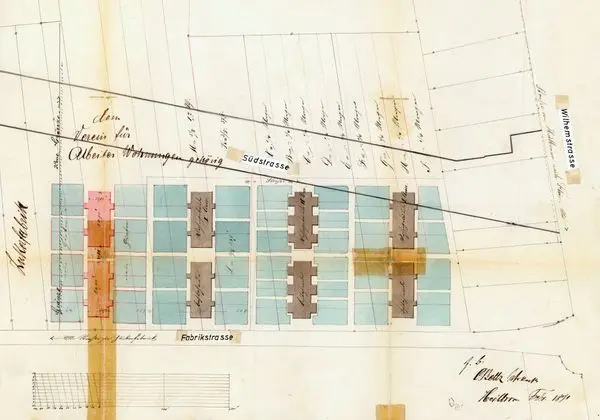 Lageplan 1871 (Stadtarchiv Heilbronn A034-76)